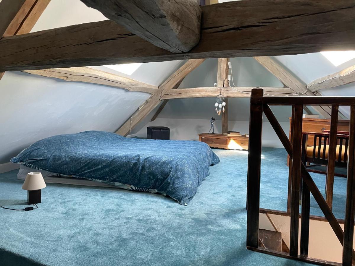 jolie maison de campagne avec piscine intérieur chauffée Fontaine-la-Gaillarde Exterior foto