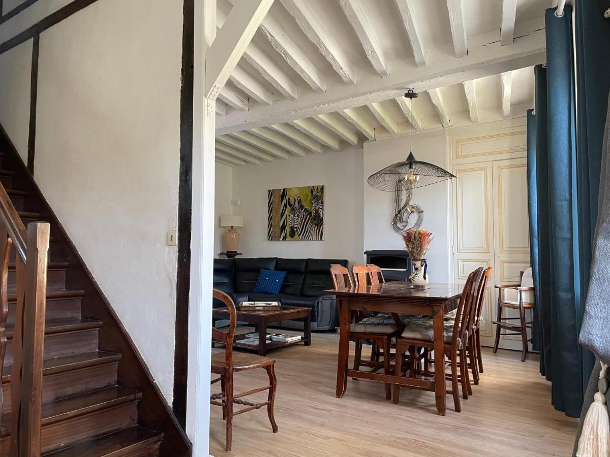 jolie maison de campagne avec piscine intérieur chauffée Fontaine-la-Gaillarde Exterior foto
