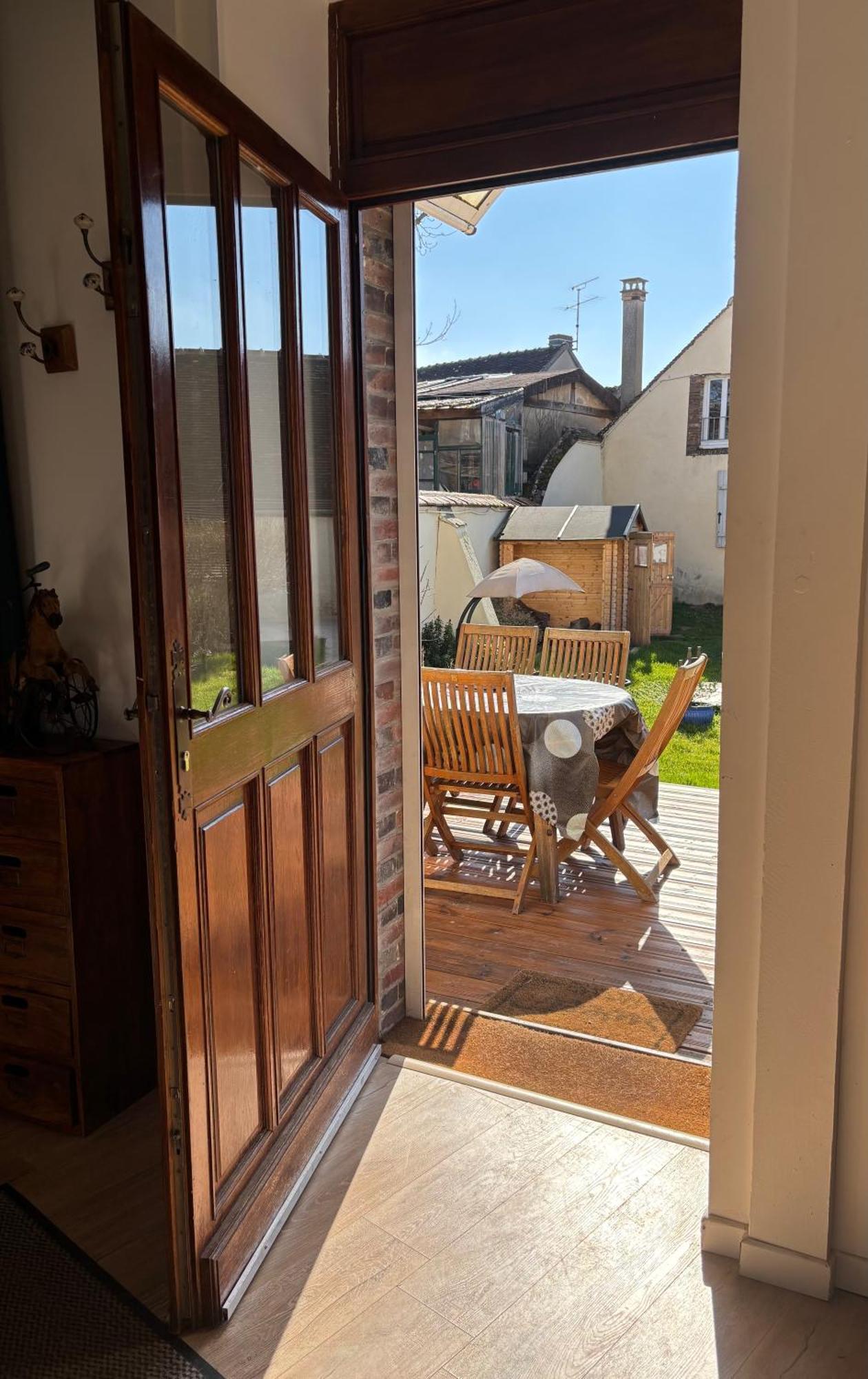 jolie maison de campagne avec piscine intérieur chauffée Fontaine-la-Gaillarde Exterior foto